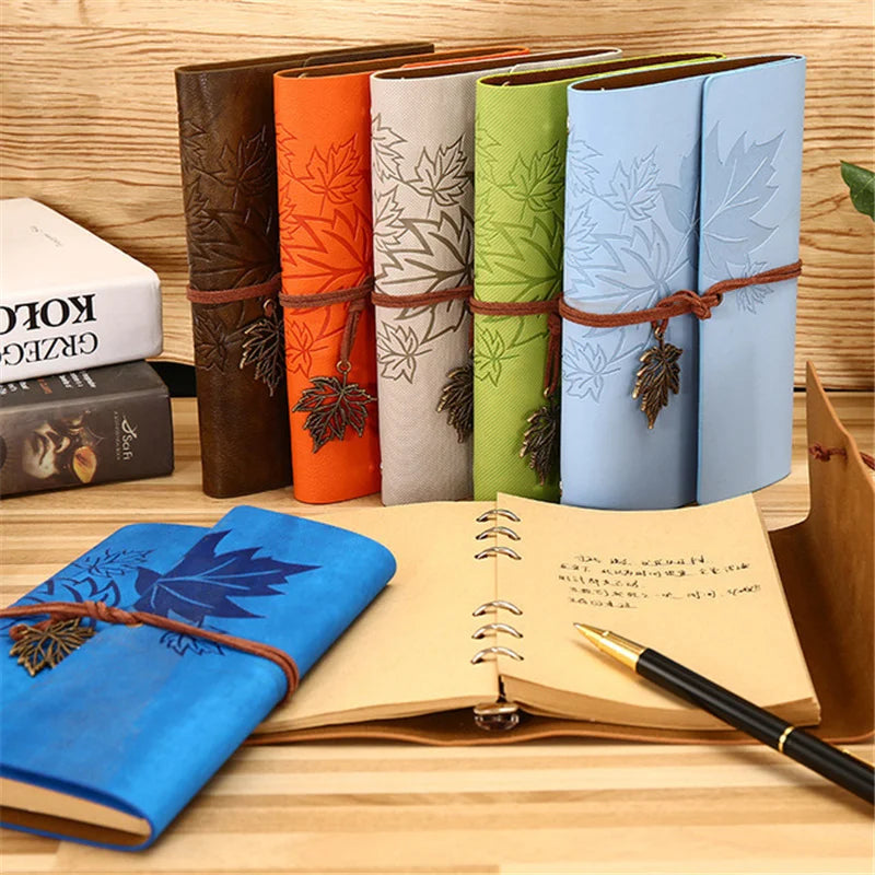 A5 A6 A7 Travelers Vintage Notebook PU Leather Blank Kraft Diary Note Book Journal Sketchbook Stationery School Office Supplies
