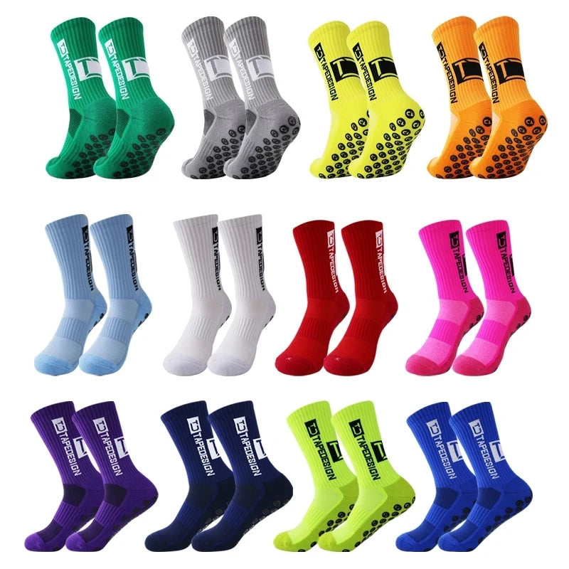 UGUPGRADE 2023 New ANTI SLIP Football Socks Mid Calf Non Slip Soccer Cycling Sports Socks Mens Warm Sock EU38-45