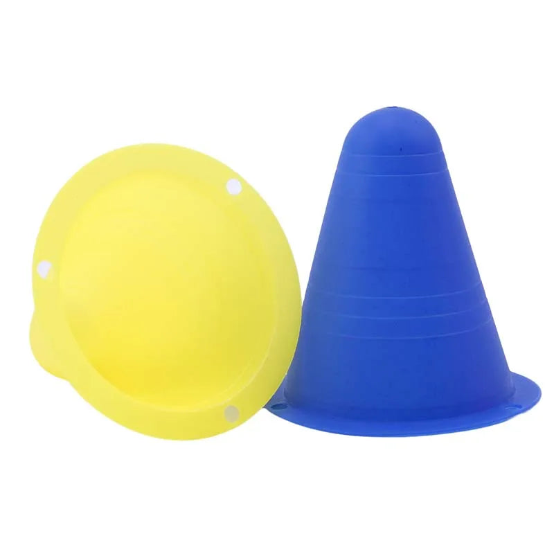 Amazing 10Pcs/Set Skate Marker Training Road Cones Roller Football Soccer Rugby Soft Tower Skating Obstacle Roller Skate Pile Suppplies