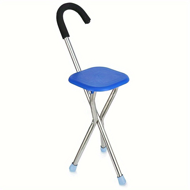 1PC Walking Chair with Cane, Multifunctional Folding Chair, Outdoor Chair