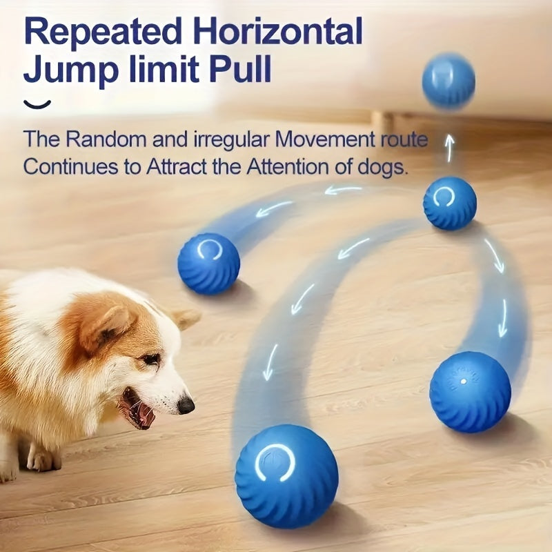 Electric Smart Pet Toy, Teeth Grinding Dog Toy Gravity Jumping Ball for Interactive Pet Supplies