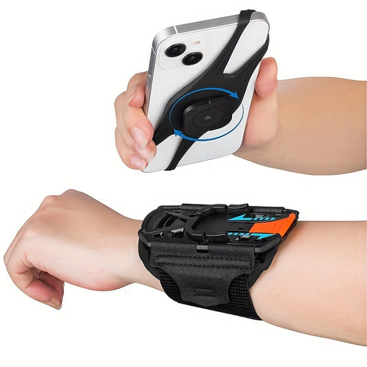Removable 360 ​​Degree Rotating Mobile Phone Wristband, Fishing, Fitness Activities, Convenient to Carry and Hands Free, Suitable for Various Sizes of 4.7 Inch/7.5 Inch Brand Mobile Phone 