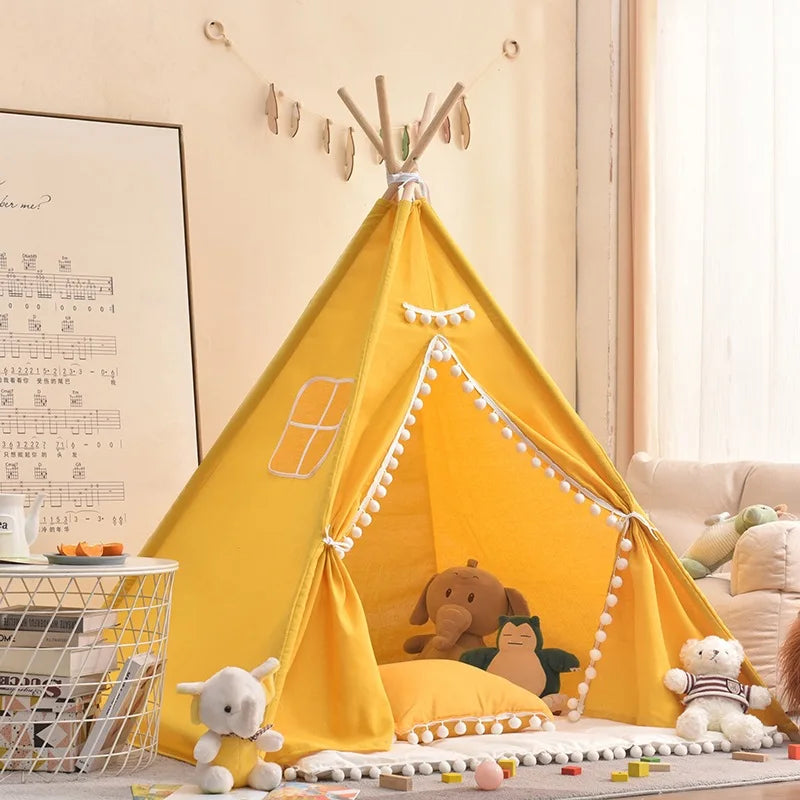 Amazing 1.35/1.6m Portable Children Tipi Tents Teepee Tent For Kid Play House Wigwam for Children Tipi Infantil Kid Tent Girl play room