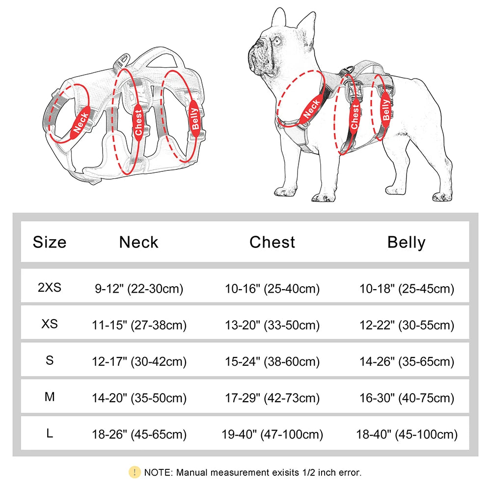 No Pull Small Medium Large Big Dog Harness Vest Nylon Adjustable Reflective Waterproof Pet Walking Training Harness With Handle