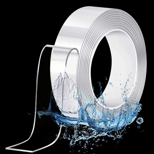 Amazing 1-10M Nano Double Sided Tape Heavy Duty Transparent Adhesive Strips Strong Sticky Multipurpose Reusable Waterproof Mounting Tape