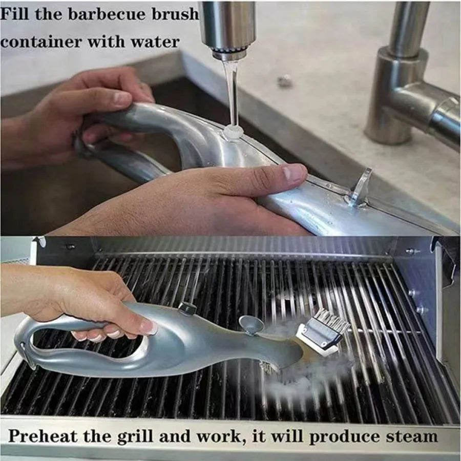 Barbecue Grill Outdoor Steam Cleaning Brushes BBQ Cleaner Suitable For Charcoal Scraper Gas Accessories Cooking Kitchen Tool
