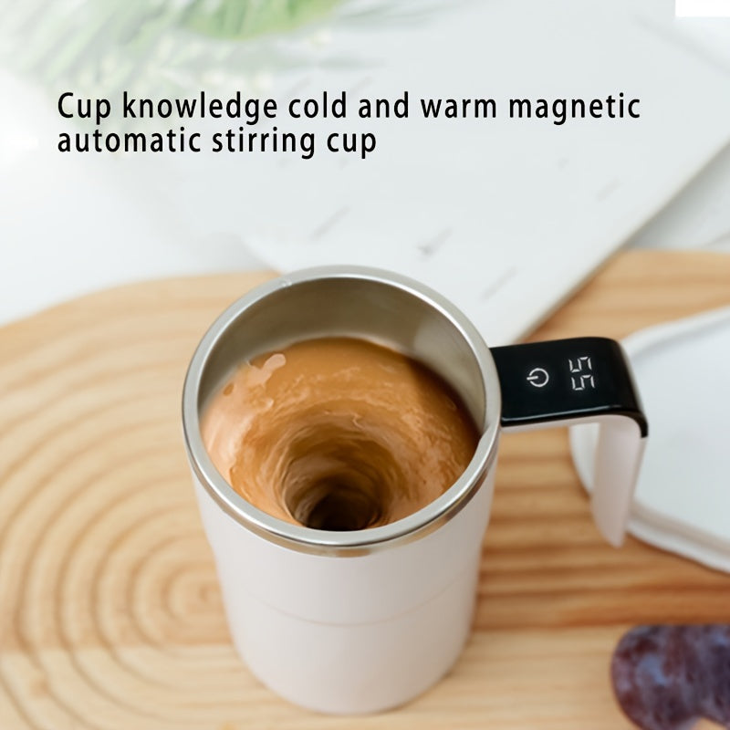 Amaz..ing 1 Auto Stirring Cup, Rechargeable Automatic Magnetic, Leakproof Automatic Mixing Cup for Milk/Cocoa in Office/Kitchen/Travel 