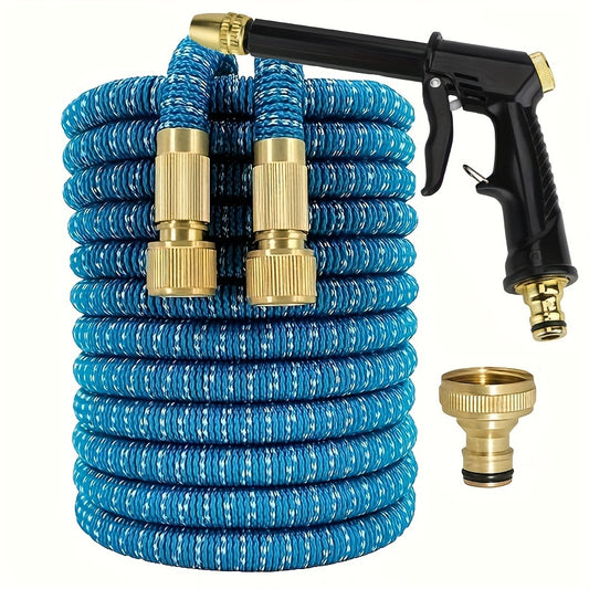 Amazing 1 Retractable Water Hose for Car Wash Flowers Magic Water Hose for Home Car Wash 3 Times Retractable Garden Hose Water Jet Gun 17FT, 25FT, 50FT, 75FT, 100FT, 125FT 