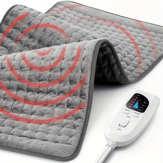 A Heating Pad with 6 Adjustable Temperature Settings and 4 Timer Settings for Waist, Back, Neck and Shoulders, Auto Shut-Off, Machine Washable, Ideal Gift for Women, Men, Moms and Dads 